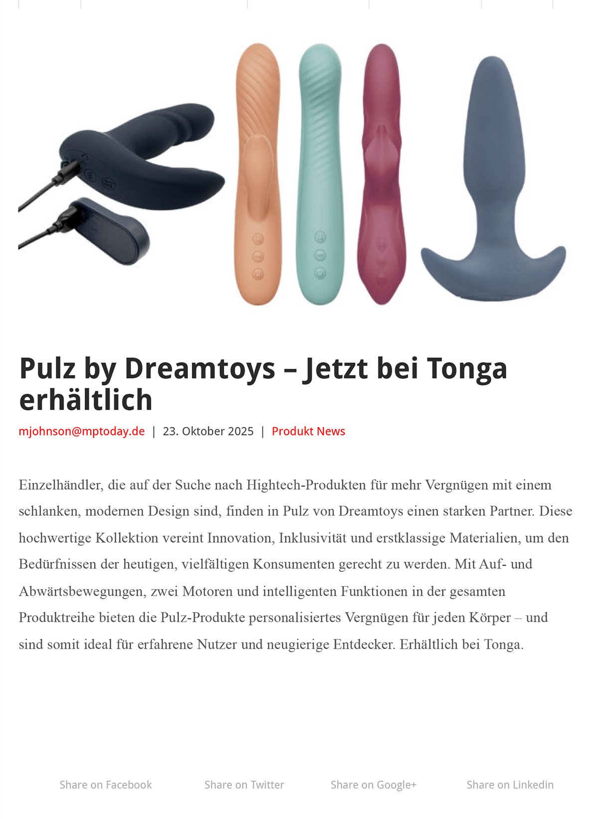 2025-10 eLine Online - Pulz by Dreamtoys